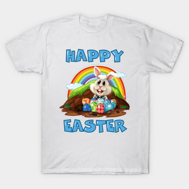 Happy Easter - Wonderful Bunny T-Shirt by Seopdesigns